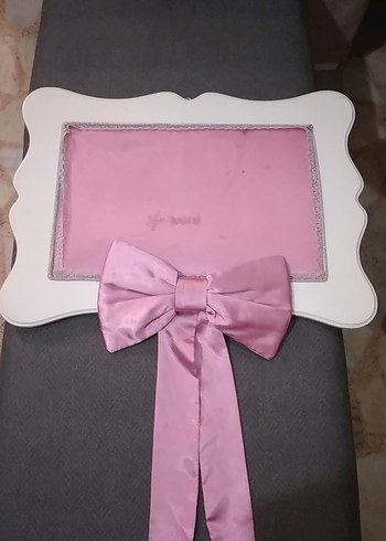 Vintage Pembe İpek Çocuk Fiyonk çerçeve - Görsel 5