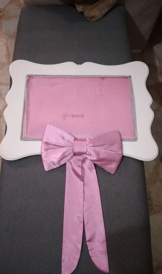 Vintage Pembe İpek Çocuk Fiyonk çerçeve - Görsel 5