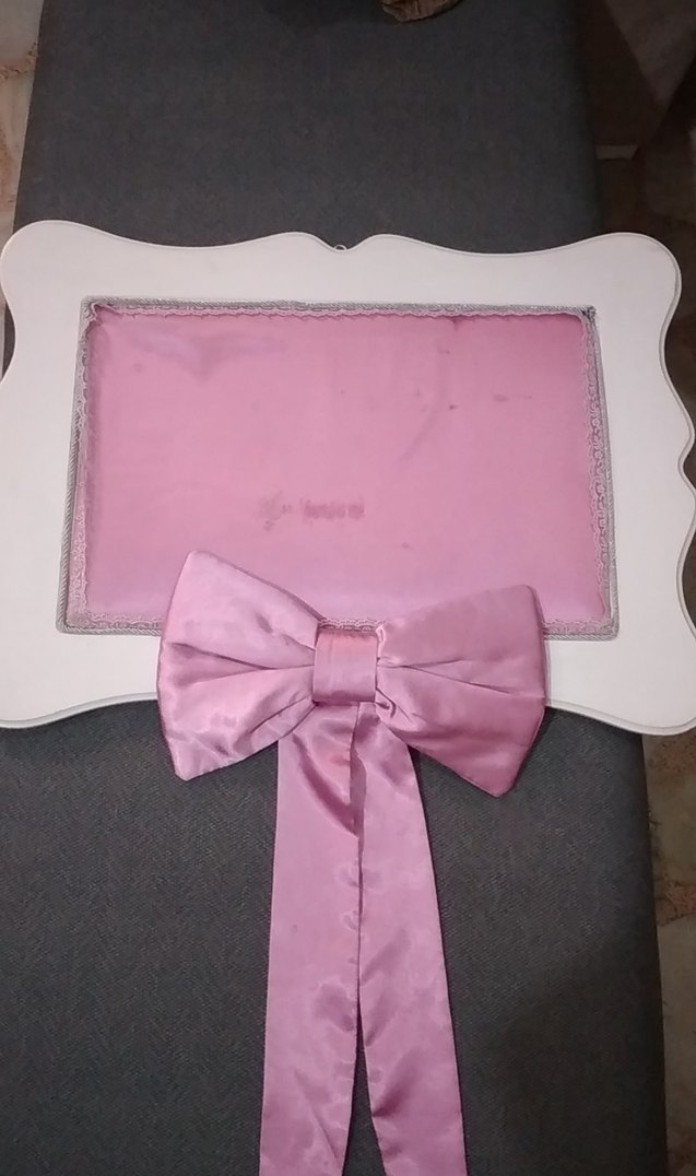 Vintage Pembe İpek Çocuk Fiyonk çerçeve - Görsel 4