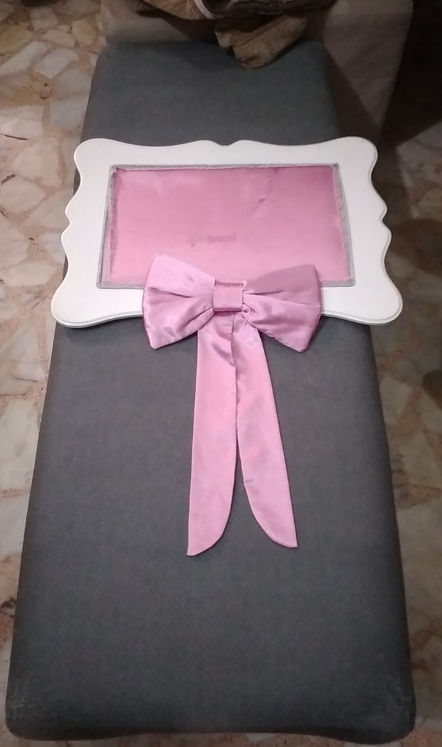 Vintage Pembe İpek Çocuk Fiyonk çerçeve - Görsel 2