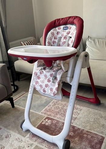 Kırmızı ve Gri Chicco Mama Sandalyesi