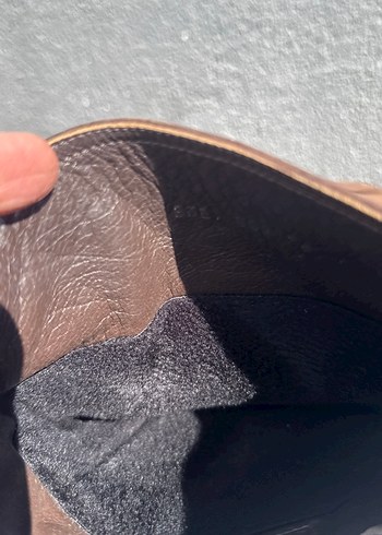 38 numara. Kahverengi Kadın Süet Tokalı Dizüstü Bot - Görsel 5