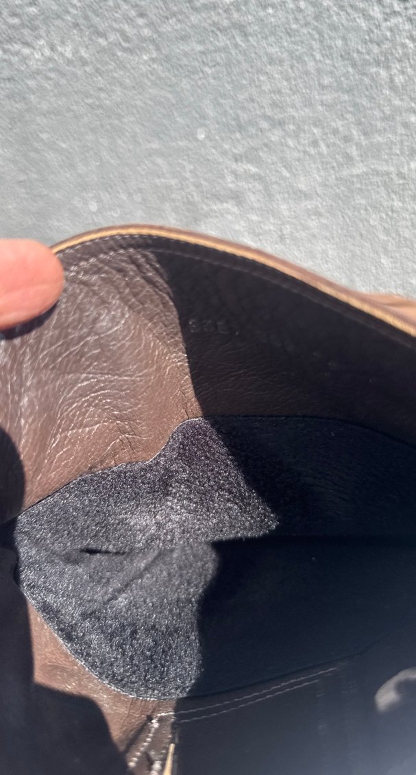 38 numara. Kahverengi Kadın Süet Tokalı Dizüstü Bot - Görsel 5