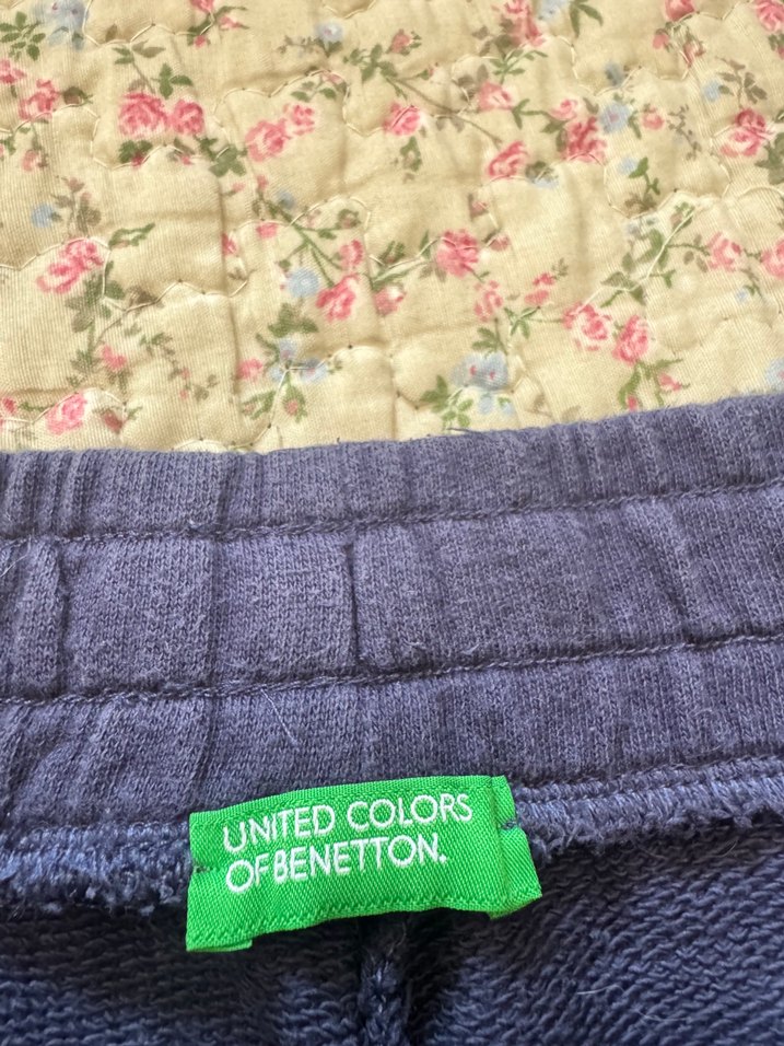 Benetton Kadın Lacivert Rahat Kesim Eşofman Altı. XS bedeni - Görsel 2