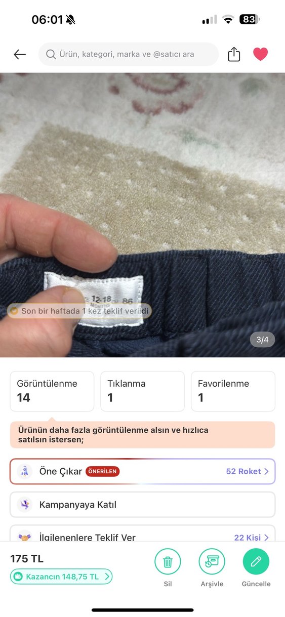 Erkek Çocuk Koyu Mavi Bol Kesim Kot Pantolon - Görsel 2