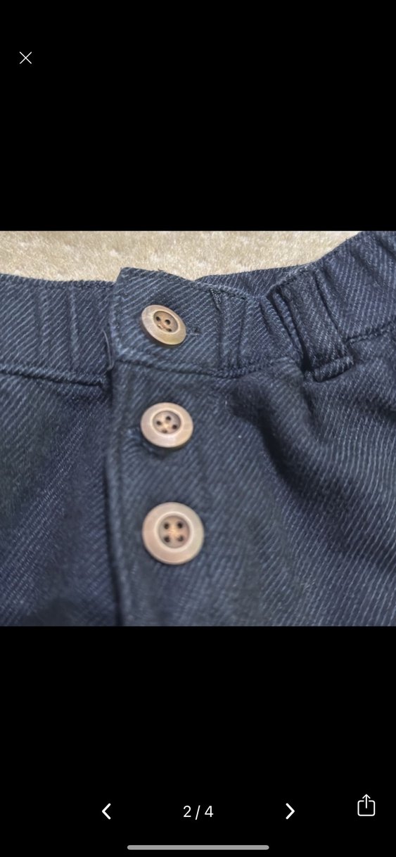 Erkek Çocuk Koyu Mavi Bol Kesim Kot Pantolon - Görsel 3