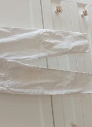 Koton Kız çocuk beyaz koton pantalon