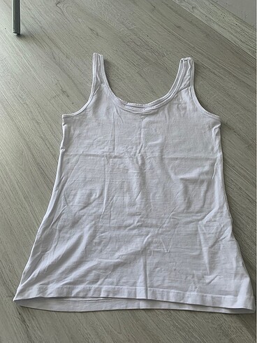 l Beden Mavi beyaz basic stretch atlet