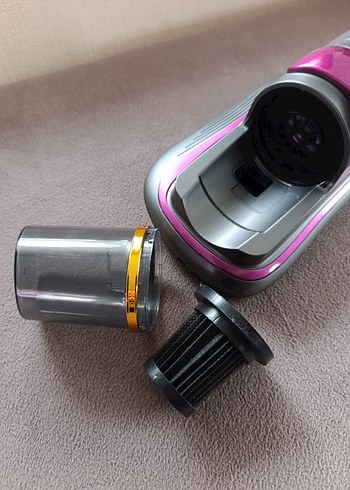 ROBO MARKA MOR VE GRİ RENKLERDE SARJLI MİNİ SÜPÜRGE - Görsel 4