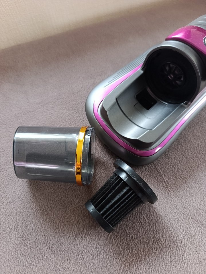 ROBO MARKA MOR VE GRİ RENKLERDE SARJLI MİNİ SÜPÜRGE - Görsel 4