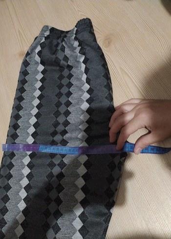 l Beden Kadın Gri Piliseli Kumaş Pantolon