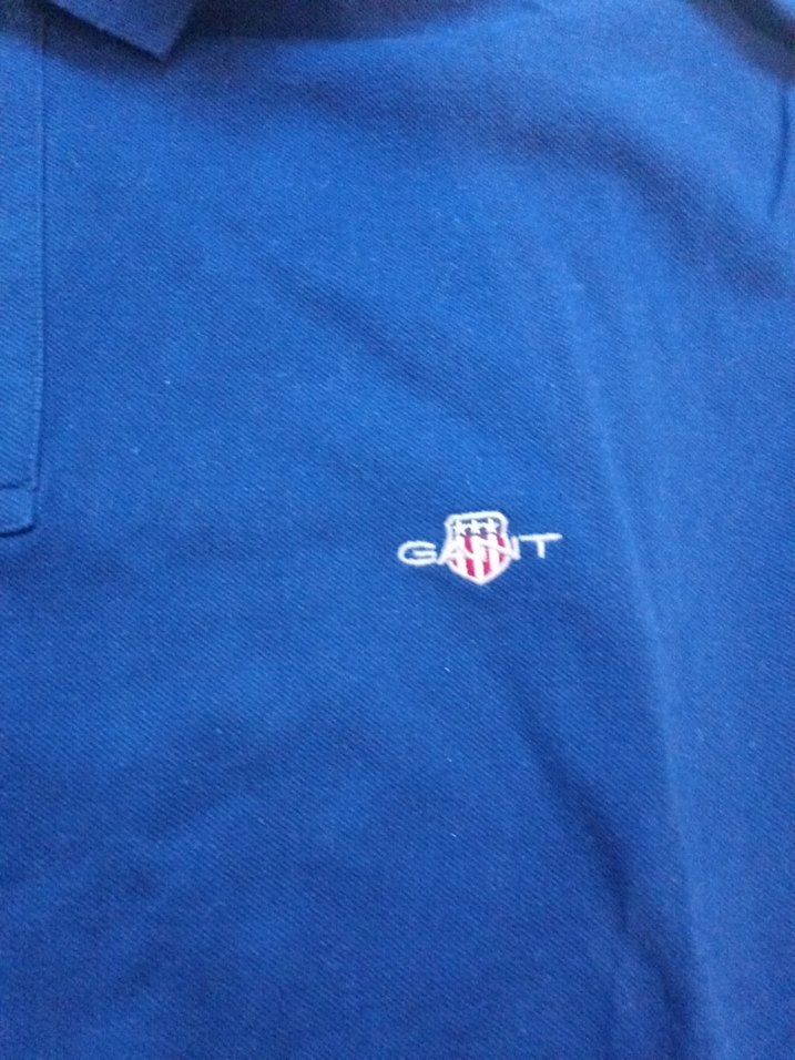 gant Erkek Lacivert Uzun Kollu Polo Tişört - Görsel 2