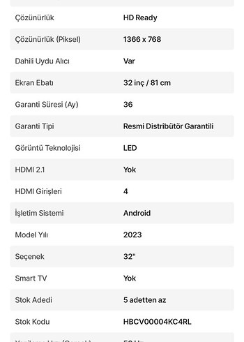 Grunding 32 ghh 6000b televizyon - Görsel 2