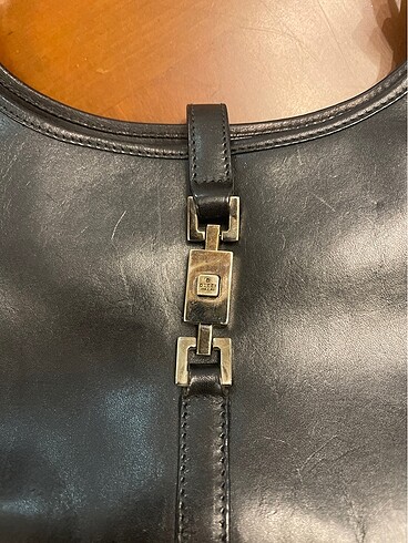 Beden siyah Renk Gucci Jackie one deri çanta 002.1068 orjinal