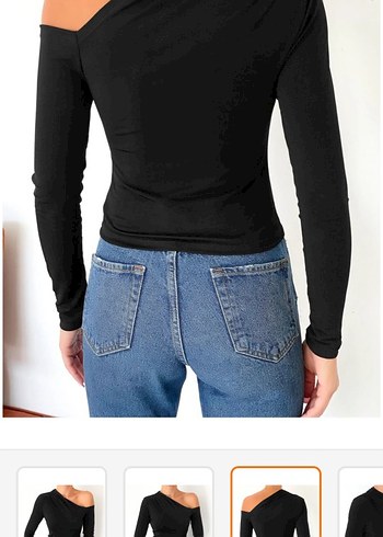 Trendyol & Milla Siyah Denim Bluz