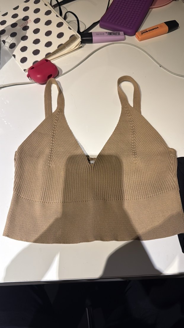 Kahve/toprak rengi Kadın Rahat crop - Görsel 2