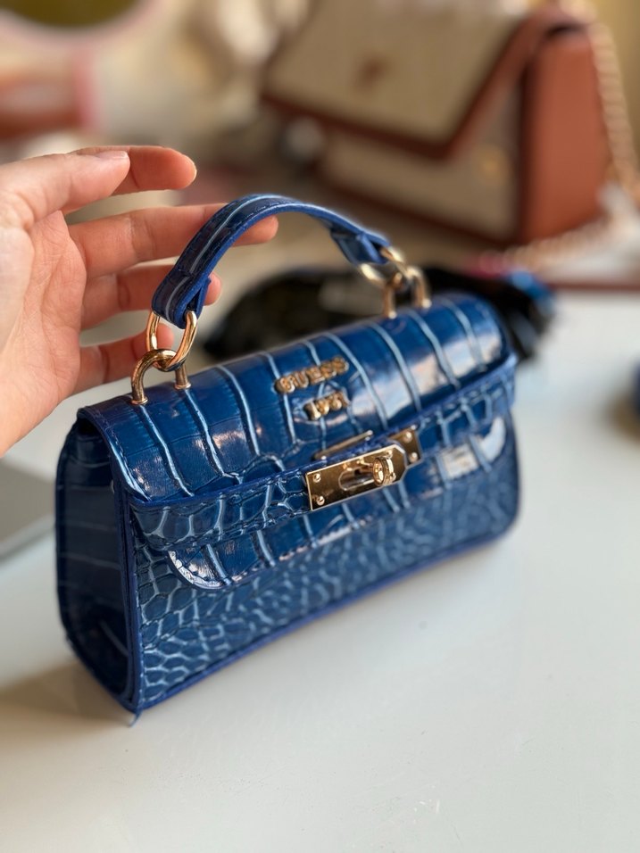 Guess mavi deri  Kadın Çanta - Görsel 2