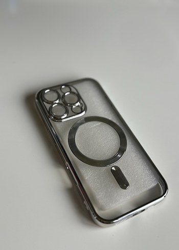 İPHONE 16 proParlak Gri Modern Telefon Kılıfı lens korumalı - Görsel 2