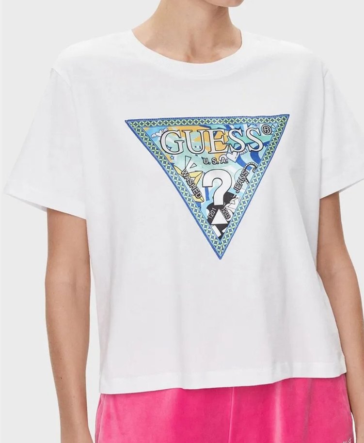 Guess Beyaz Kadın Kısa Kollu Tişört - Görsel 2
