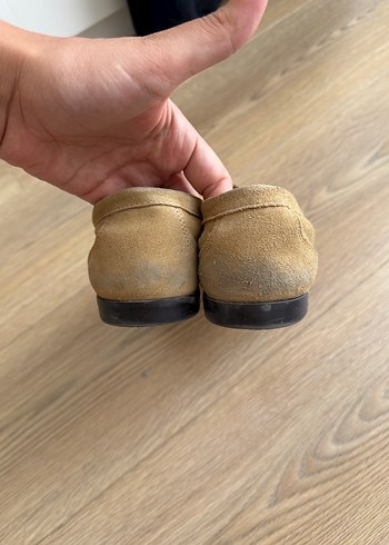Zara Bej Süet Tokalı Kadın Loafer