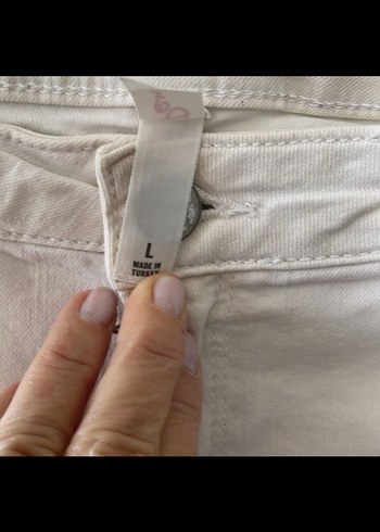 Bej Kadın Denim Midi Pantolon - Görsel 6