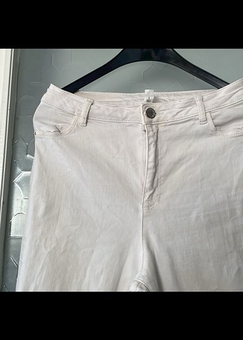 Bej Kadın Denim Midi Pantolon - Görsel 2