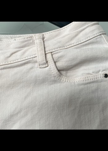 Bej Kadın Denim Midi Pantolon - Görsel 4