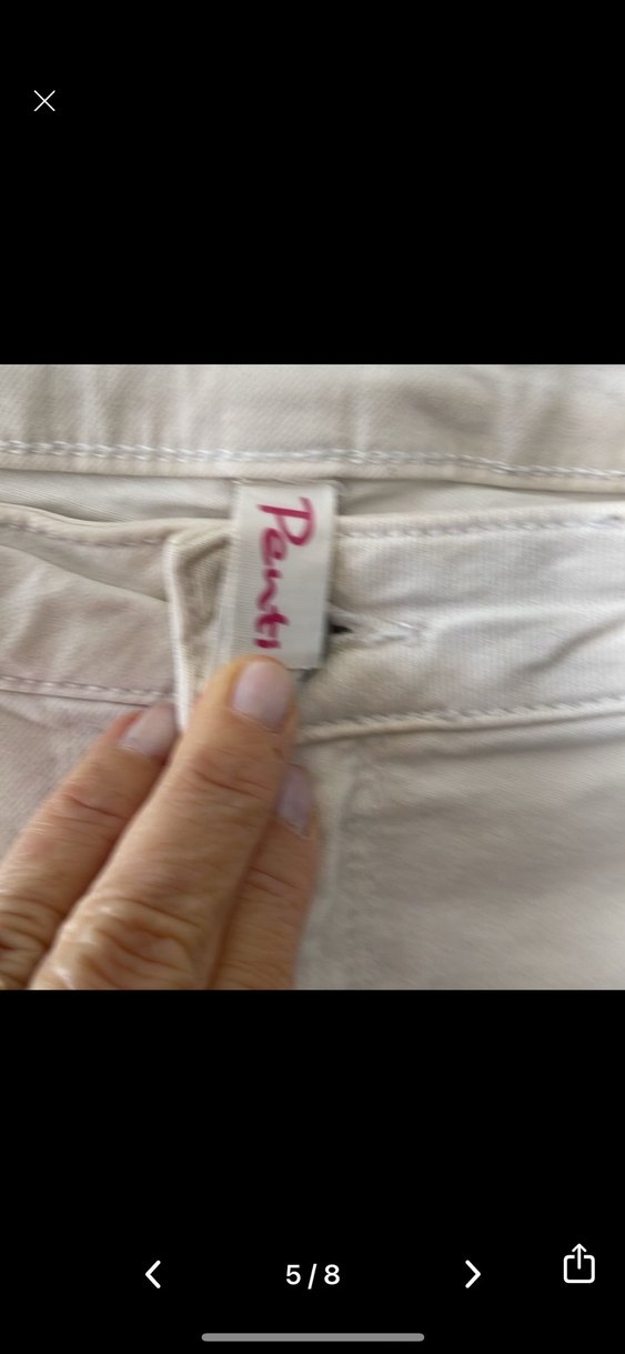 Bej Kadın Denim Midi Pantolon - Görsel 5