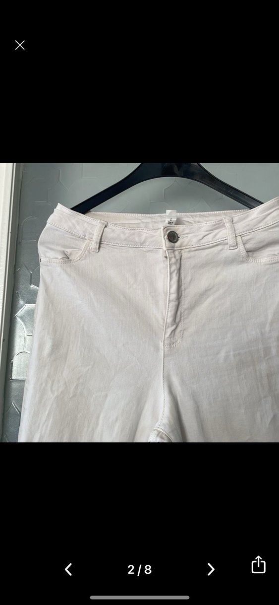 Bej Kadın Denim Midi Pantolon - Görsel 2