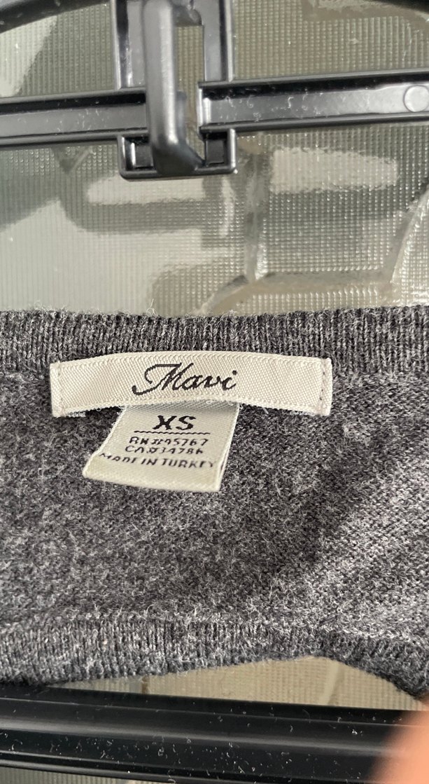 Gri Uzun Kollu Triko Kadın Kazak - Görsel 5