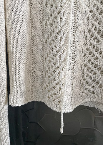 Bohem V Yaka Uzun Kollu Örgü Kazak - Görsel 3