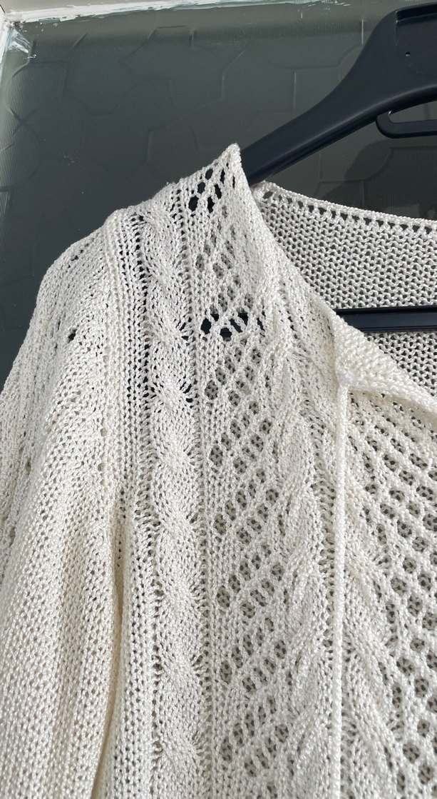 Bohem V Yaka Uzun Kollu Örgü Kazak - Görsel 4