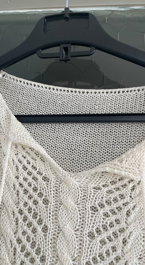 Bohem V Yaka Uzun Kollu Örgü Kazak - Görsel 5