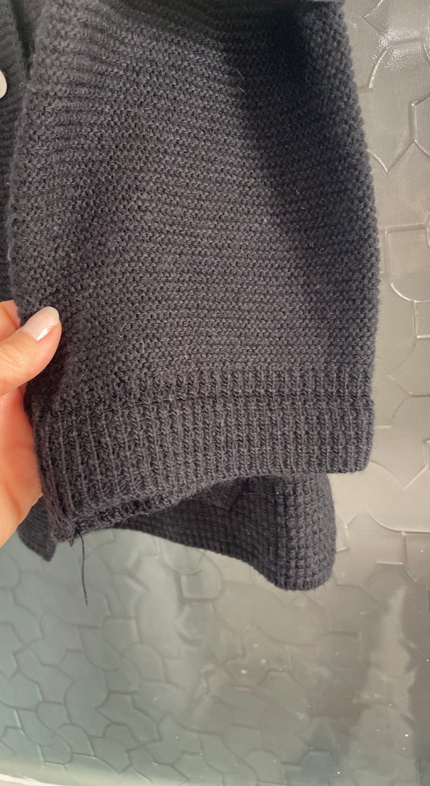 Siyah Düğmeli Midi Kadın Yün Kaban - Görsel 4