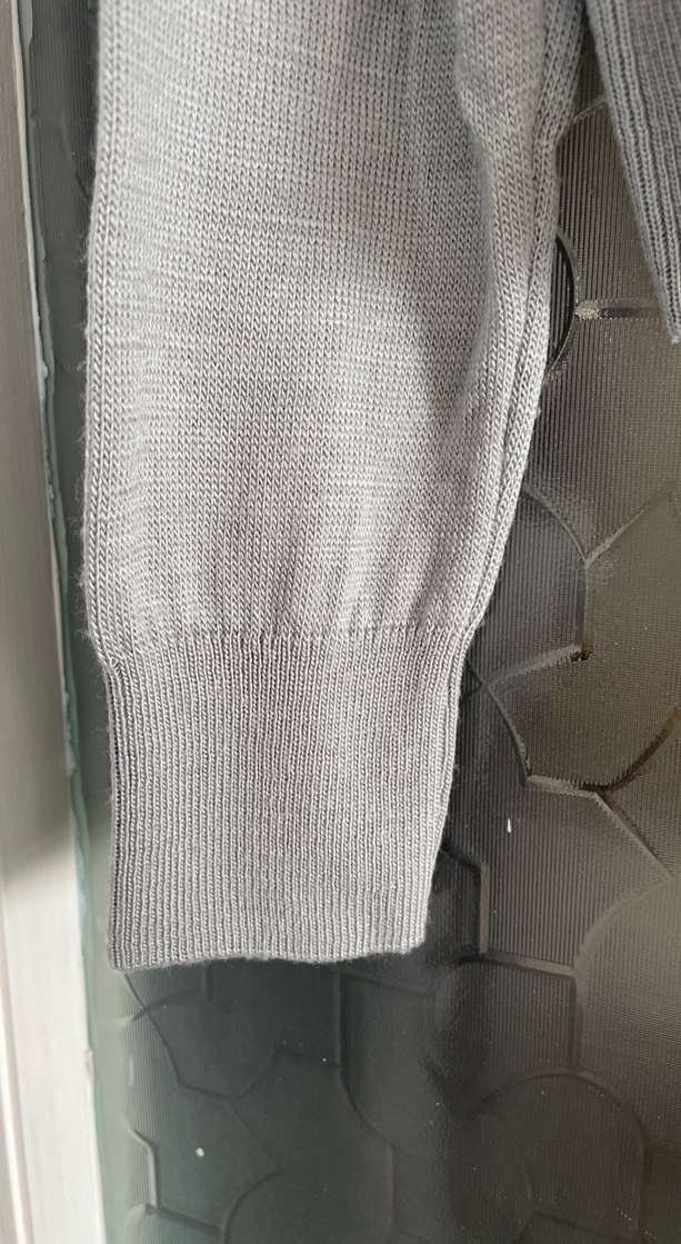 Gri Düğmeli Kadın Keten Hırka - Görsel 5