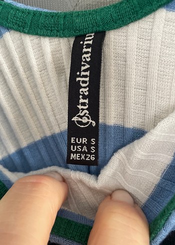 Çizgili, Uzun Kollu, V Yaka Kadın Kazak - Görsel 5