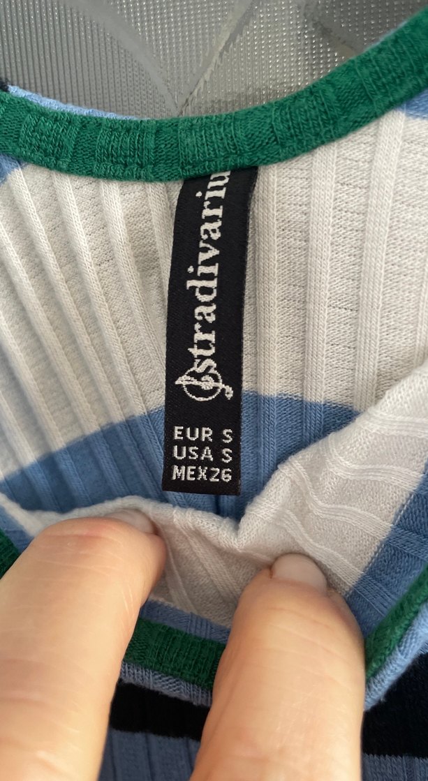 Çizgili, Uzun Kollu, V Yaka Kadın Kazak - Görsel 5