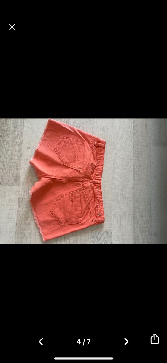 Düğmeli Pembe Mini Denim Şort - Görsel 4