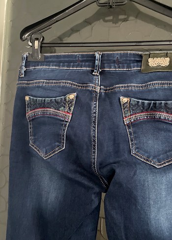 Kadın Lacivert Midi Boy Denim Jean - Görsel 7