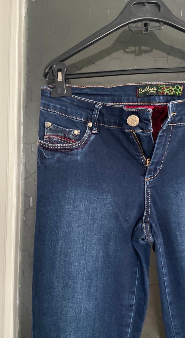 Kadın Lacivert Midi Boy Denim Jean - Görsel 2