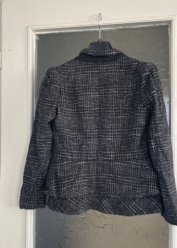 Düğmeli Gri Kadın Blazer Ceket - Görsel 8