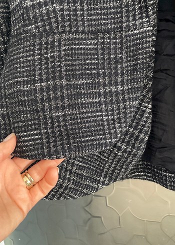 Düğmeli Gri Kadın Blazer Ceket - Görsel 3