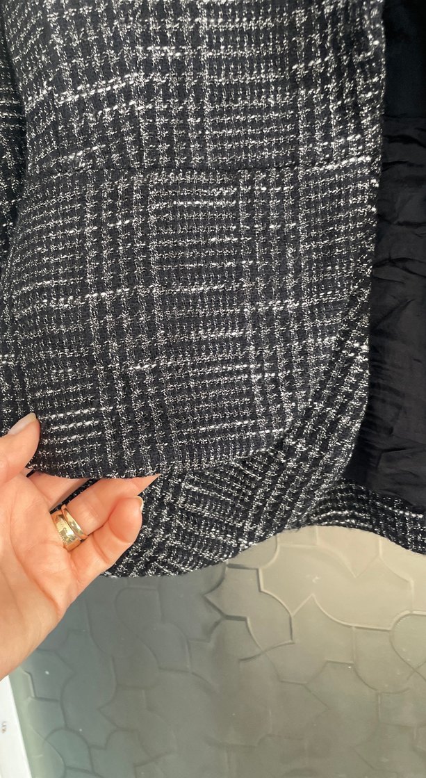 Düğmeli Gri Kadın Blazer Ceket - Görsel 3