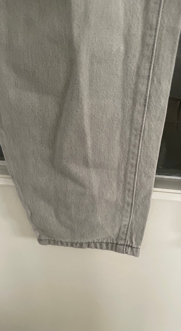 Gri Kemerli Rahat Kesim Kadın Pantolon - Görsel 5