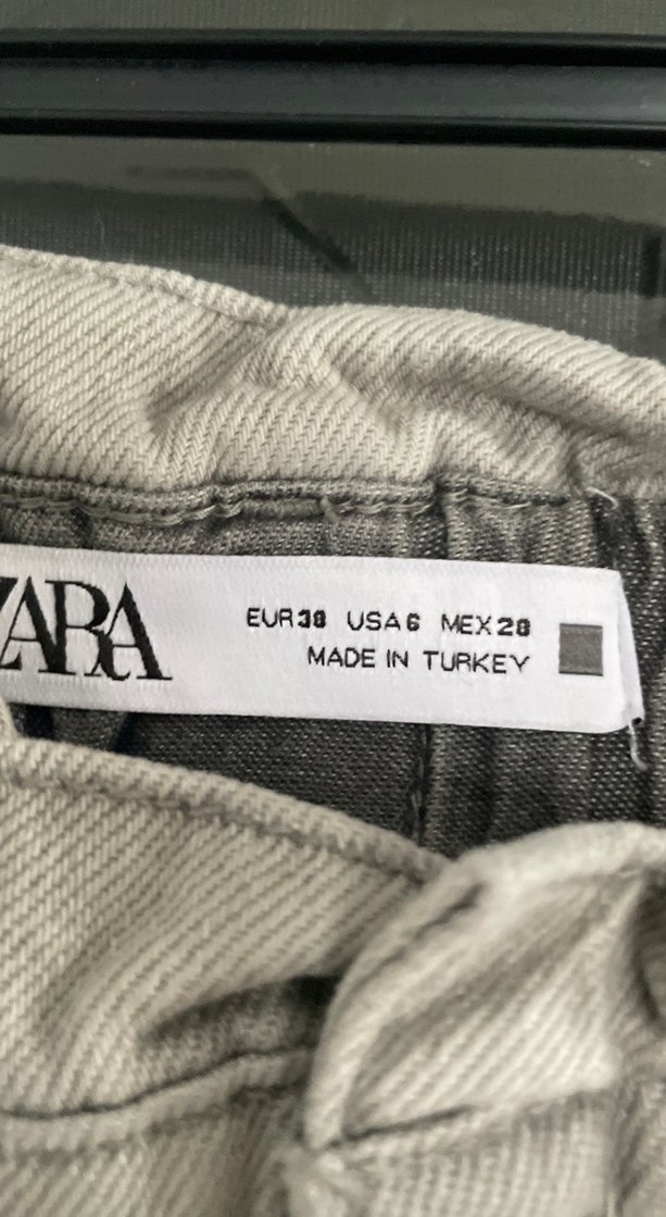 Gri Kemerli Rahat Kesim Kadın Pantolon - Görsel 4