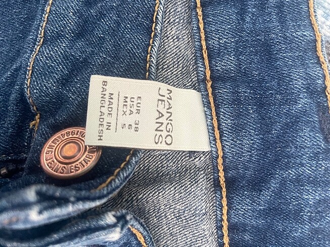 s Beden lacivert Renk Mango Marka Jean Şort