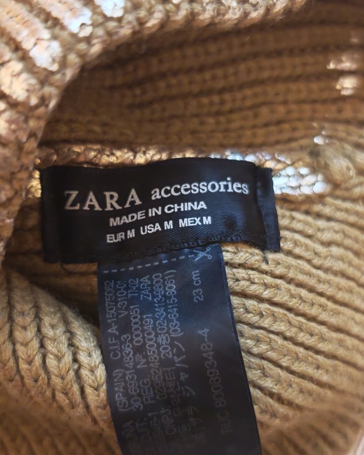 Zara Parlak Altın Renkli Bere - Görsel 3