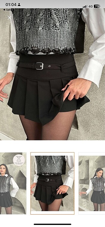 Zara Pileli Etek