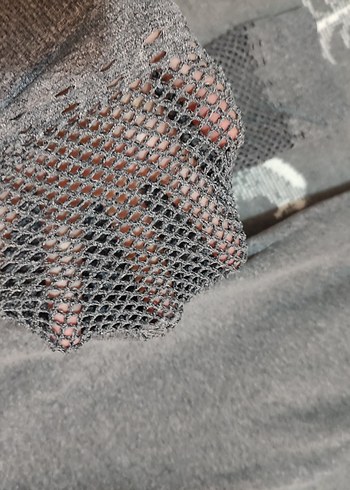 gri fileli spor tayt - Görsel 2