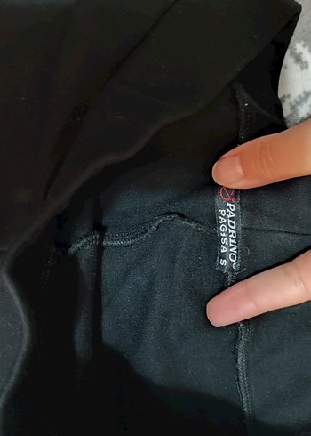 Siyah Kalın Tok kumaşlı tayt - Görsel 2